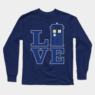 Love The Blue Time Travel Police Public Call Box 2 Long Sleeve T-Shirt